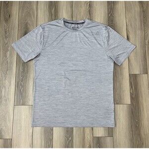 Reebok Athletic Short Sleeve Shirt Men’s Sz M Heather Gray Stretch Performance